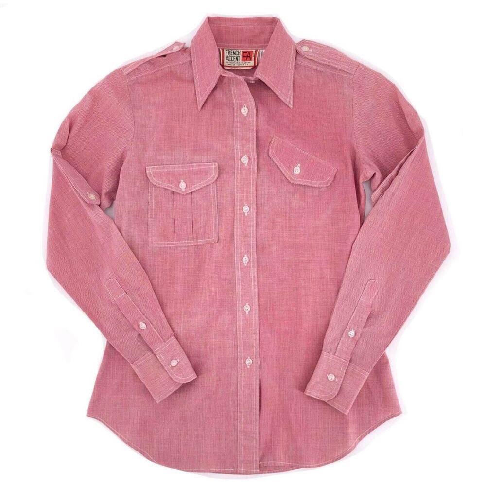80s pointed collar button up shirt 1980s vintage